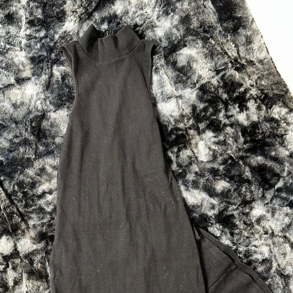 Mock neck maxi dress- bodycon